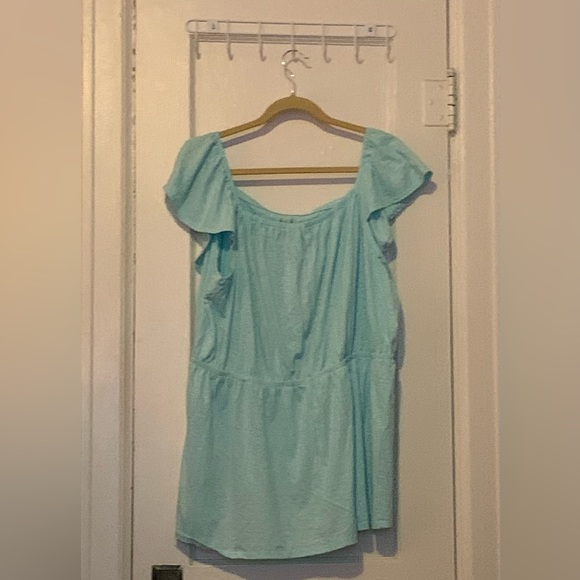 Lane Bryant Sleeveless Ruffle Strap Square Neck - Picture 3 of 6